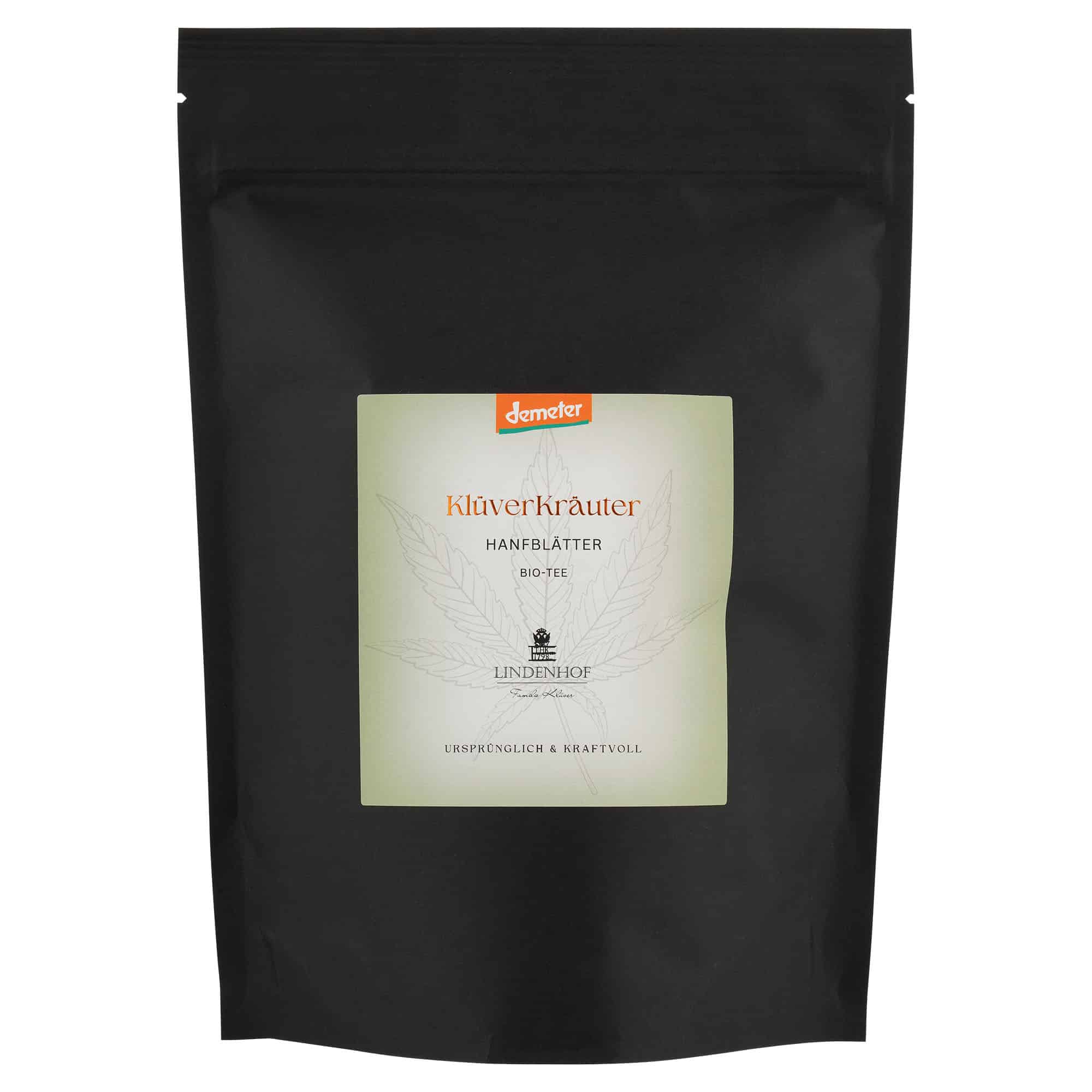 Demeter Hanfblätter Tee KlüverKräuter Lindenhof Familie Klüver 30g