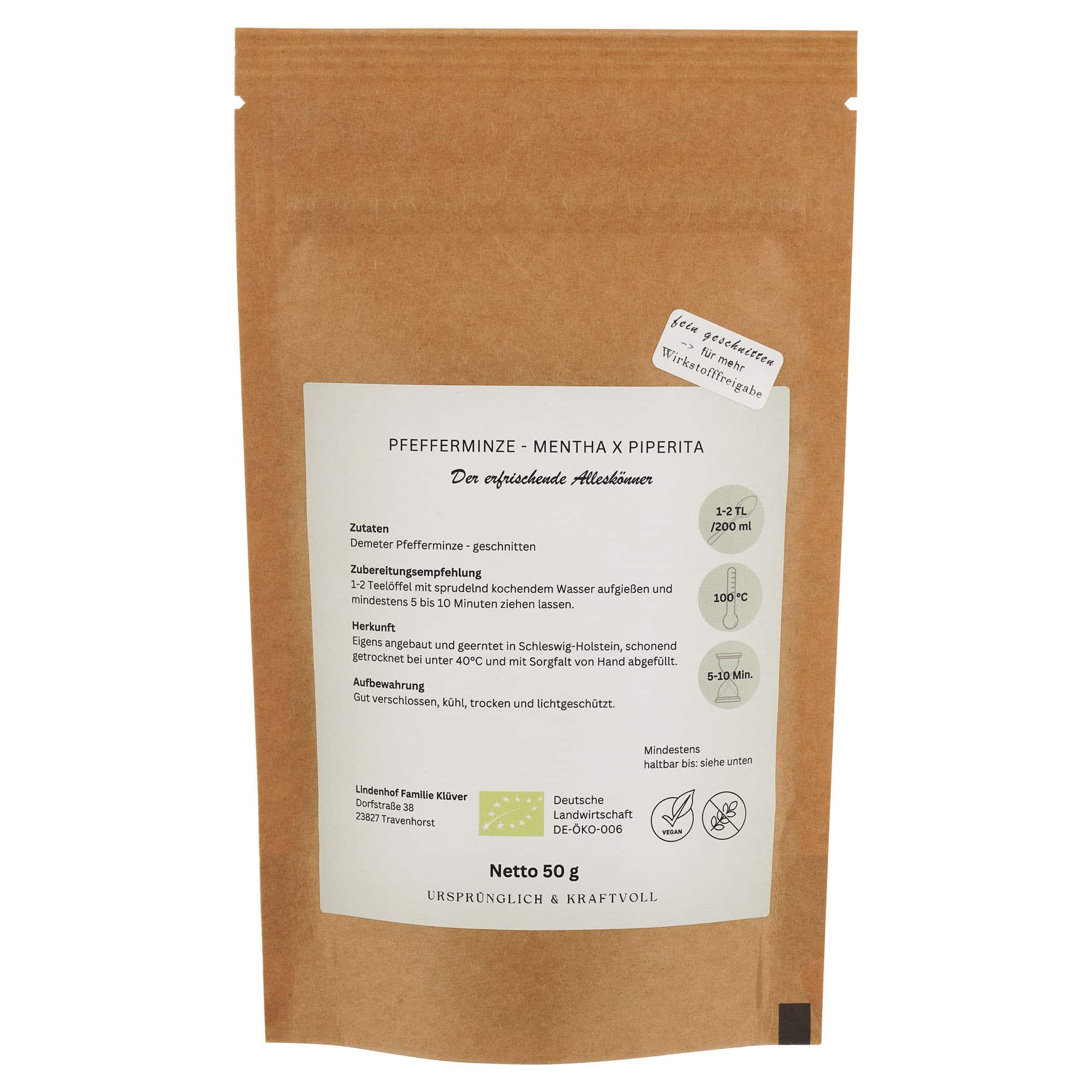 pfefferminz aufbewahren Pfefferminze Tee (Demeter) aus eigenem Anbau bestellen